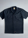 Dickies Short Sleeve Work Shirt | Dual Chest Pockets | Black (L/XL)
