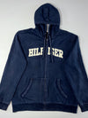 Tommy Hilfiger Spellout Navy Full-Zip Hoodie (2XL)