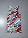 Adidas Originals All-Over Print Mesh Tank Top  Multicolor Scenic Print (S)