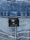 True Religion Ricky Relaxed Straight Light Wash Jeans (W:37) (L:46)