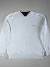 Tommy Hilfiger | White Premium Cotton Crew Neck Knit | (2XL)