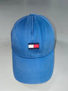 Tommy Hilfiger Blue Big Flag Logo Baseball Cap – 100% Cotton (Adjustable) (S)