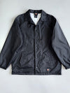 Vintage Dickies Coach Jacket Black Snap Button Windbreaker Workwear Streetwear (L)