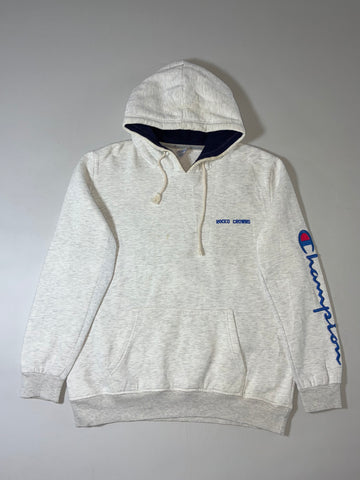 Champion Heather Grey Hoodie – Sleeve Script Logo (XL)