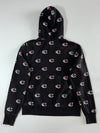 Champion | Black All-Over Logo Hoodie (L)