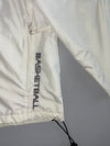 NBA White Navy-Collar Basketball Jacket (M)