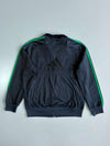 Adidas Black & Green 3-Stripes Track Jacket | Vintage Full Zip(S/M)