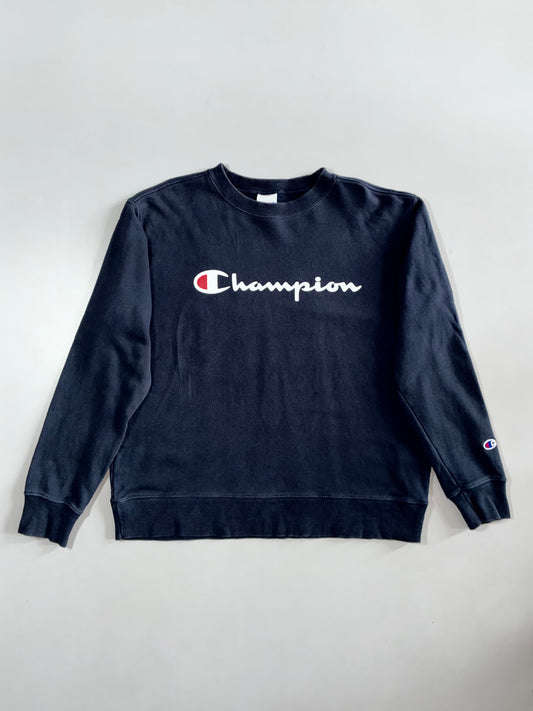Champion | Script Logo Crewneck Navy | (M)