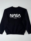 NASA Kennedy Space Center Graphic Crewneck Sweatshirt Black (L)