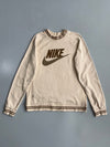 Nike | Cream Brown Striped Sweatshirt | (XL)
