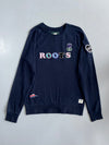 Roots | Patch Logo Crewneck Sweatshirt Navy | (S)