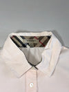 Burberry London Nova Check Collar Short Sleeve Shirt – Blush Pink (S)