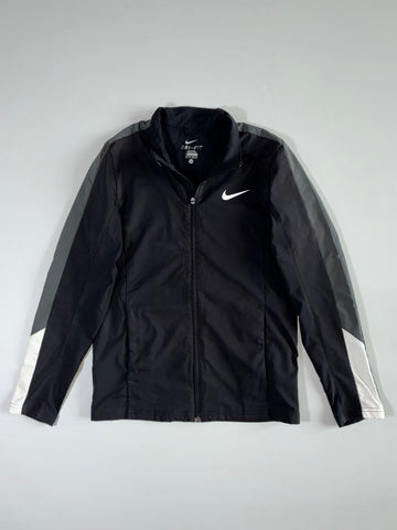 Nike Dri-Fit Black Colorblock Track Jacket (XS)