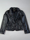 Vintage Olivia Lauren Black Genuine Leather Blazer Jacket Women’s (S)
