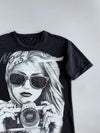 Absolute of Worth JOFF | Rhinestone Photographer Girl Graphic T-shirt (L)