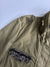 Egoist Olive Military Field Jacket with Beaded Pockets & Patches woman’s (S)