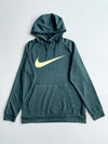 Nike Dri-FIT Dark Green Big Swoosh Pullover Hoodie (S/M)