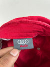 Audi Official Red Cap – White Four Rings Embroidery (Adjustable)