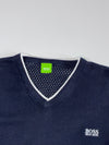 BOSS Hugo Boss Navy V-Neck Sweater(L)