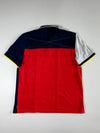 Nautica | Colorblock Vertical Logo Polo Grey Red Navy | (2XL)