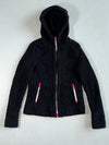 Superdry Mountain Black Sherpa Fleece Hoodie – Pink Zip Details Women’s (XS)
