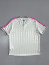 Nike Retro Soccer Jersey – White/Pink Striped (L)