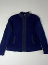 Vintage Fila Navy Blue Wool Knit Zip-Up Jacket Women’s (XL)