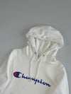 Champion White Script Logo Pullover Hoodie (S)