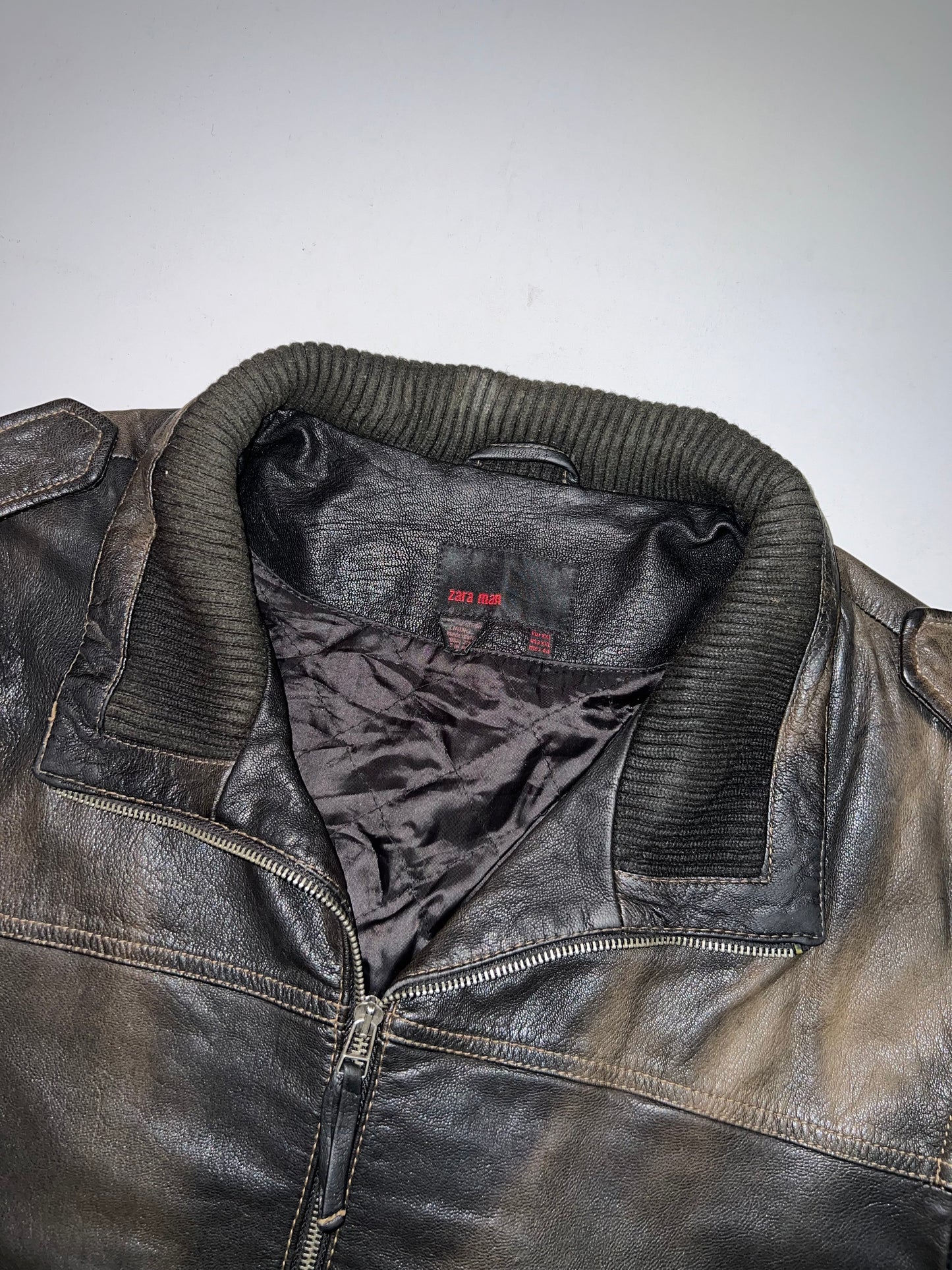 ZZara Man Original Leather Jacket Super Premium (L/XL)