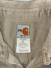 Carhartt FR Flame Resistant Work Shirt Khaki, QTS Company Patch,  Regular (XL/2XL)