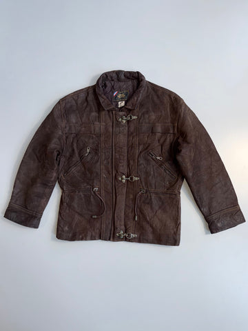 ZSuper Premium Vintage Original Leather Jacket Unique lock (M)