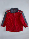 Nike Sherpa Collar Reflective Windbreaker Jacket Red/Grey (M)