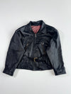 Vintage Belted Leather Jacket (M)