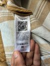 Fjällräven Plaid Flannel Overshirt – Cream/Beige (S)