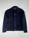 Tommy Hilfiger Navy Premium Cotton Full Zip Knit Sweater – (XL)