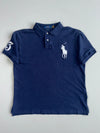 Polo Ralph Lauren Custom Slim Fit Big Pony Navy Polo Shirt (L)