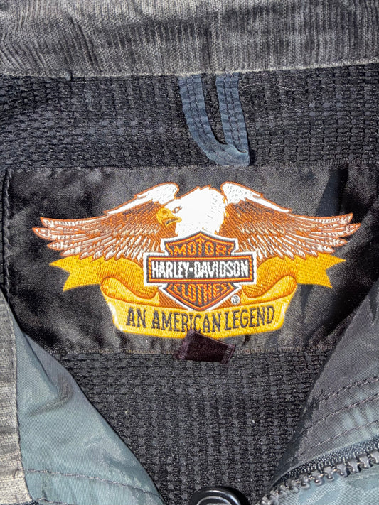 Harley-Davidson | Black Patched Biker Bomber Jacket (XXL)