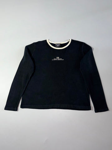 Vintage Polo Jeans Co. Ralph Lauren Authentic Denim Wear Long Sleeve T-Shirt – Black (S/M)