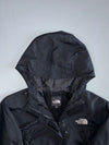 The North Face Waterproof Hooded Shell Jacket | Black Zip-Up Windproof Outdoor Mountain Coat (M)