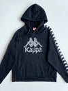 Kappa Black Banda Tape Sleeve Logo Hoodie (S)