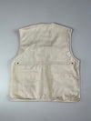 Vintage Beige Multi-Pocket Utility Fishing Vest (L)