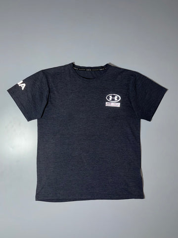 Under Armour | Black Heather Run Logo T-Shirt | (L)