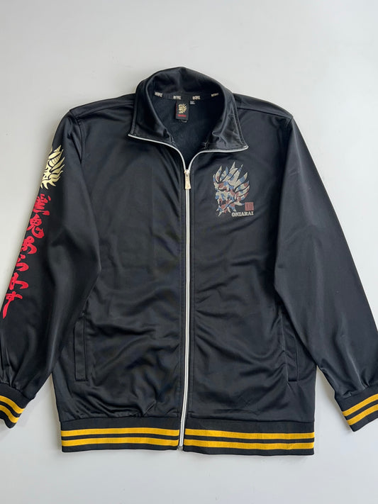 Oniarai Japanese Oni Demon Track Jacket Black Gold (L)