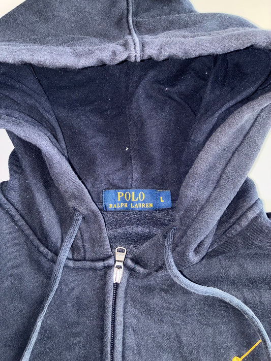 Polo Ralph Lauren | Big Pony Embroidered Zip Hoodie | Navy/Gold (M)