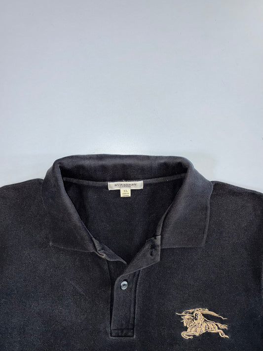 Burberry London | Piqué Polo Embroidered Logo | Black (L)