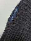 Vintage Armani Jeans AJ Ribbed Knit Asymmetric Zip Mock Neck Sweater (M)