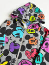 Tokyo Disney Resort Mickey All-Over Print Zip Hoodie – Grey (M)