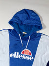Ellesse Blue Colorblock Hooded Short Sleeve Pullover (L)