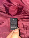 Baccini Burgundy Moto Biker Jacket with Quilted StitcPanels (S)