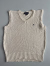 Polo Ralph Lauren Cotton Knit Sweater Vest in Cream (M)